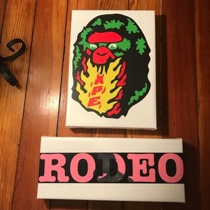 Bape/ Travis Scott Canvas Pictures